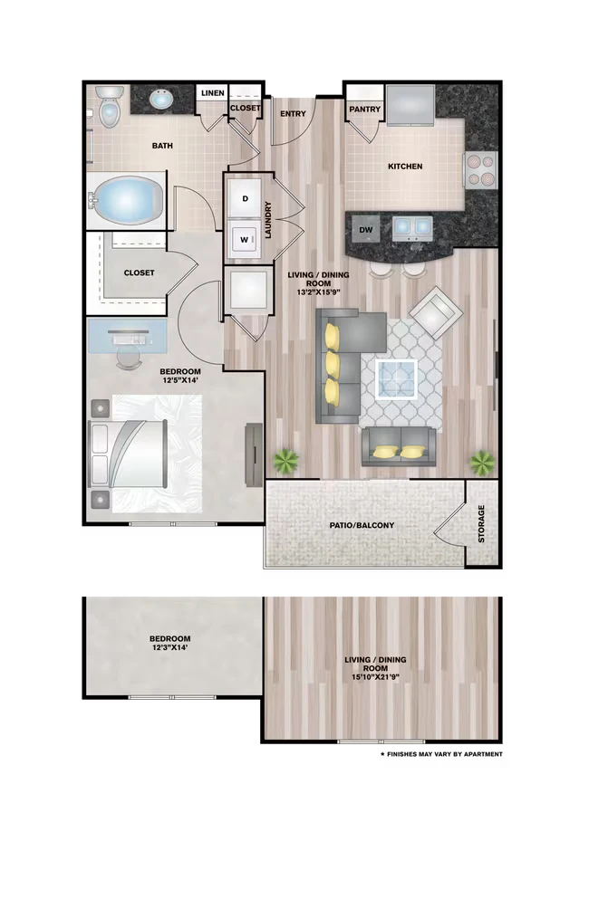 Normandie - Renovated 226 floor plan